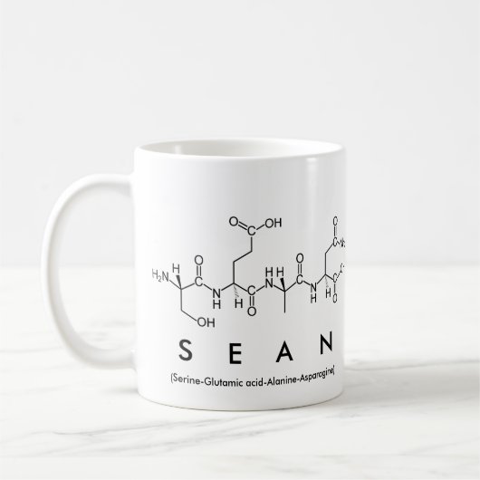 Mug du nom du peptide de Sean (Gauche)