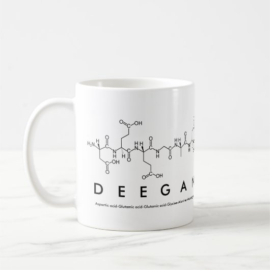 Mug du nom du peptide Deegan (Gauche)