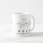 Mug du nom du peptide Delia (Devant droit)