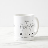 Mug du nom du peptide Delma (Devant droit)