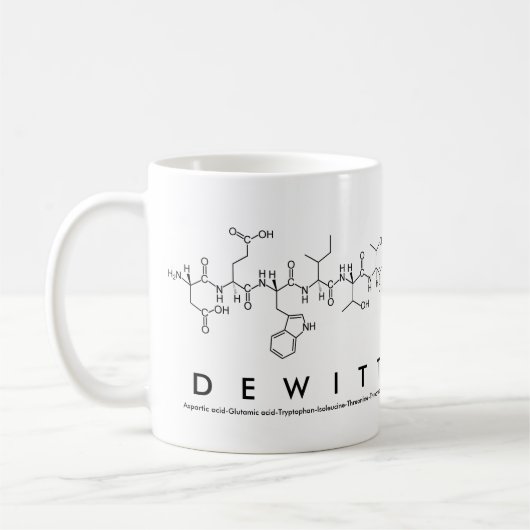 Mug du nom du peptide Dewitt (Gauche)
