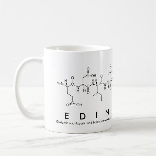 Mug du nom du peptide Edin (Gauche)