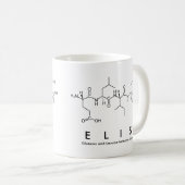 Mug du nom du peptide Elis (Devant droit)
