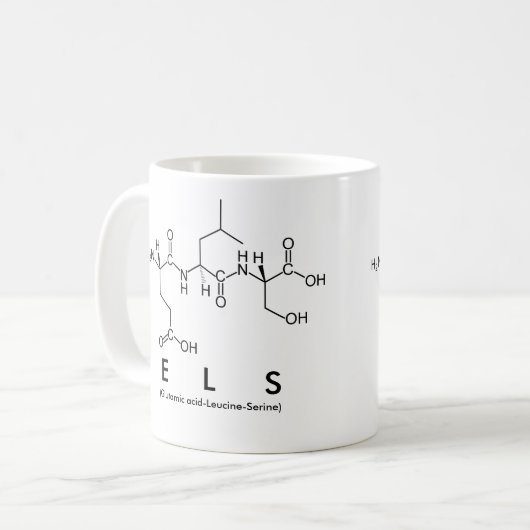 Mug du nom du peptide Els (Devant gauche)