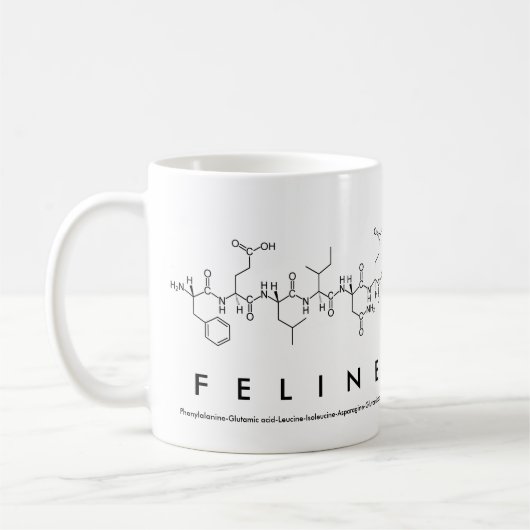 Mug du nom du peptide félin (Gauche)