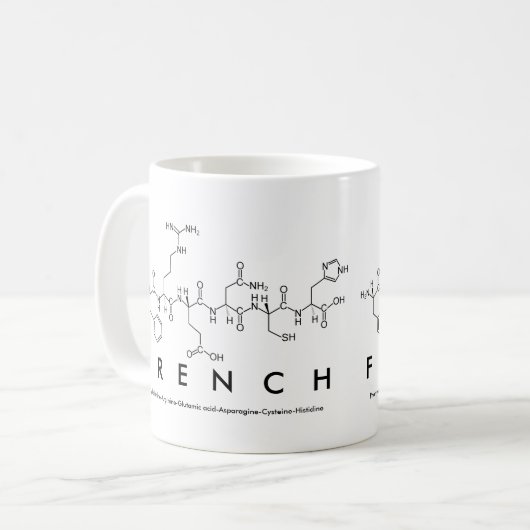 Mug du nom du peptide français (Devant gauche)