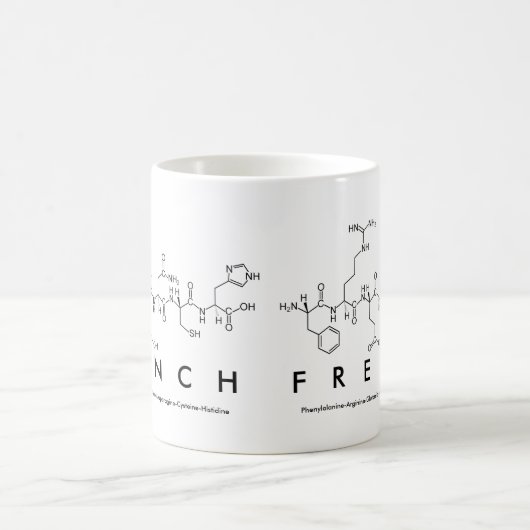 Mug du nom du peptide français (Centre)
