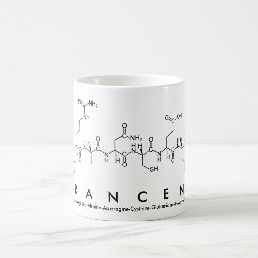 Mug du nom du peptide Francena (Centre)