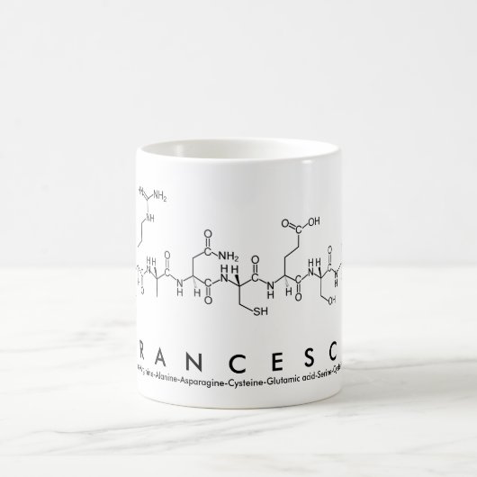 Mug du nom du peptide Francesca (Centre)