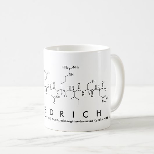 Mug du nom du peptide Friedrich (Devant droit)