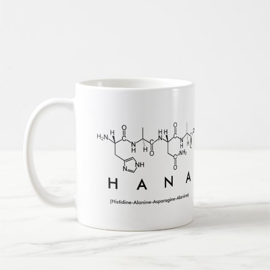 Mug du nom du peptide Hana (Gauche)