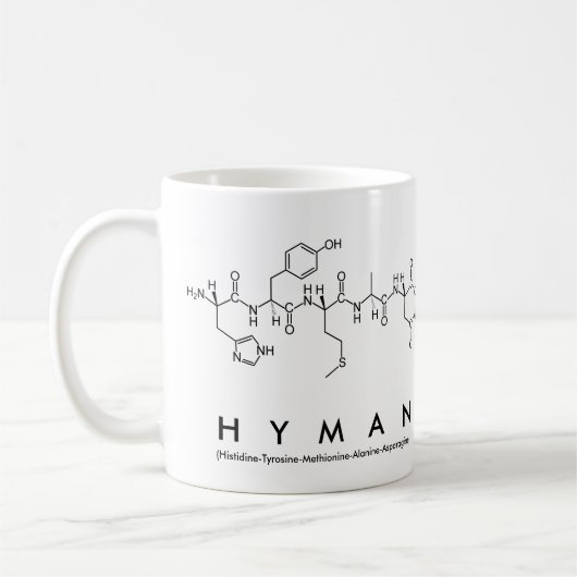 Mug du nom du peptide Hyman (Gauche)