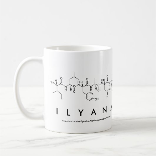Mug du nom du peptide Ilyana (Gauche)