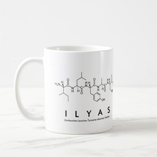 Mug du nom du peptide Ilyas (Gauche)