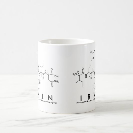 Mug du nom du peptide Irwin (Centre)