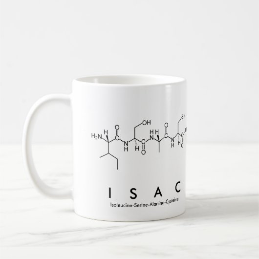 Mug du nom du peptide isac (Gauche)