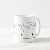 Mug du nom du peptide Isla (Devant droit)