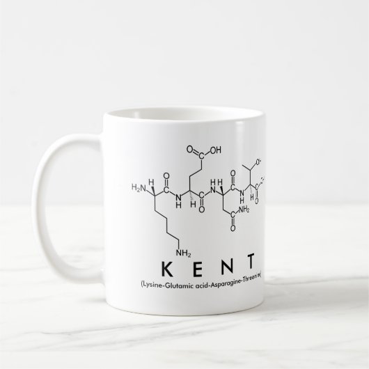 Mug du nom du peptide Kent (Gauche)