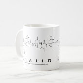 Mug du nom du peptide Khalid (Devant gauche)