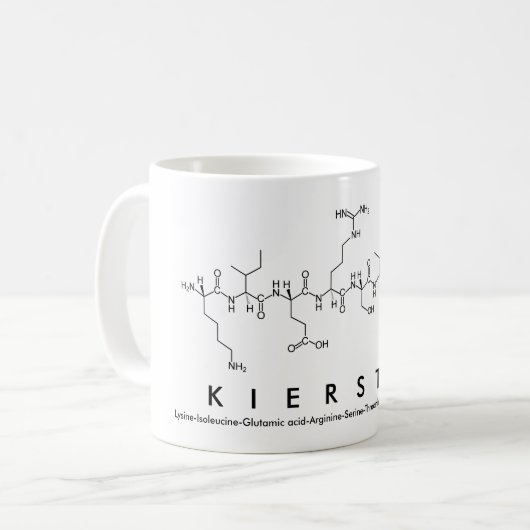 Mug du nom du peptide Kiersten (Devant gauche)