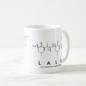 Mug du nom du peptide Laly (Devant droit)