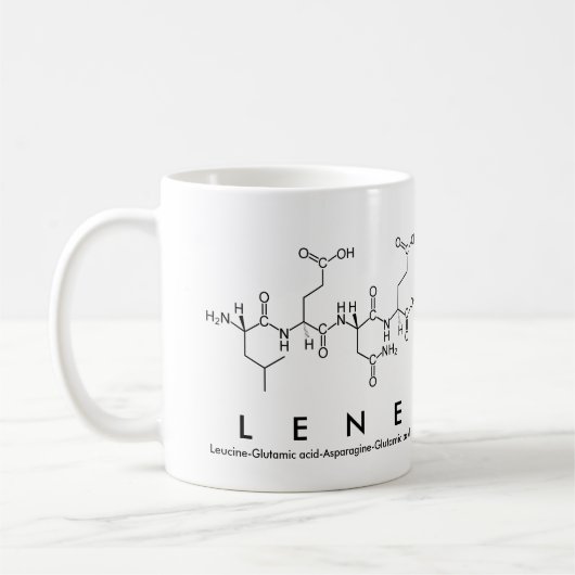 Mug du nom du peptide Lene (Gauche)