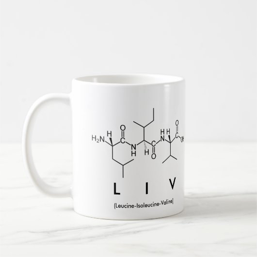 Mug du nom du peptide Liv (Gauche)