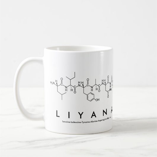 Mug du nom du peptide Liyana (Gauche)