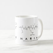 Mug du nom du peptide Mariah (Devant droit)