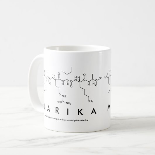Mug du nom du peptide Marika (Devant gauche)