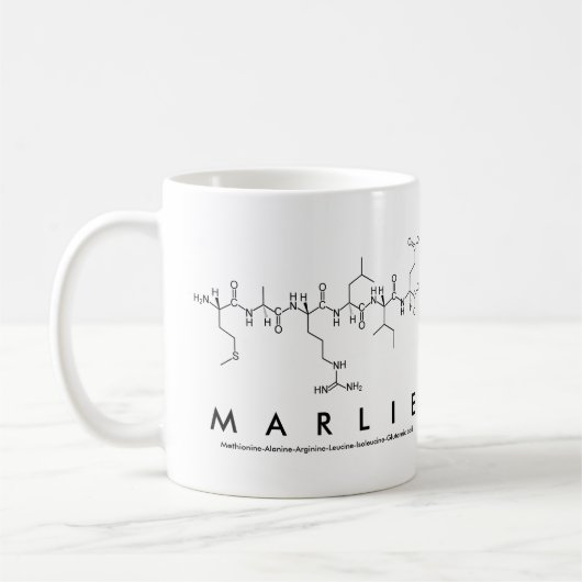 Mug du nom du peptide Marlie (Gauche)