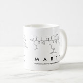 Mug du nom du peptide Marty (Devant droit)