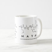 Mug du nom du peptide Mayme (Devant droit)