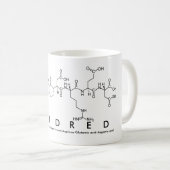 Mug du nom du peptide Mildred (Devant droit)