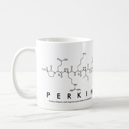 Mug du nom du peptide Perkin (Gauche)