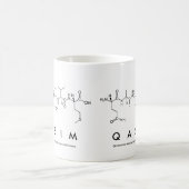Mug du nom du peptide Qasim (Centre)