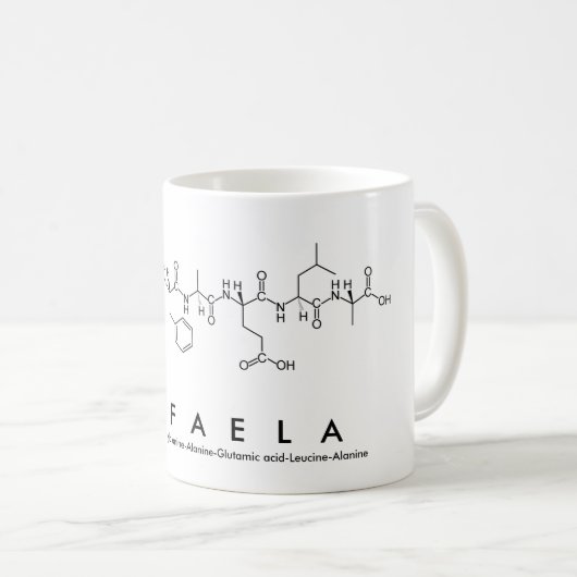 Mug du nom du peptide Rafaela (Devant droit)