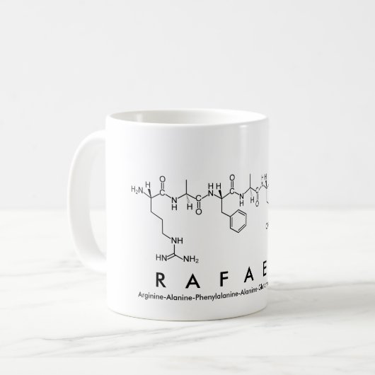Mug du nom du peptide Rafaela (Devant gauche)