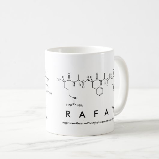 Mug du nom du peptide Rafay (Devant droit)