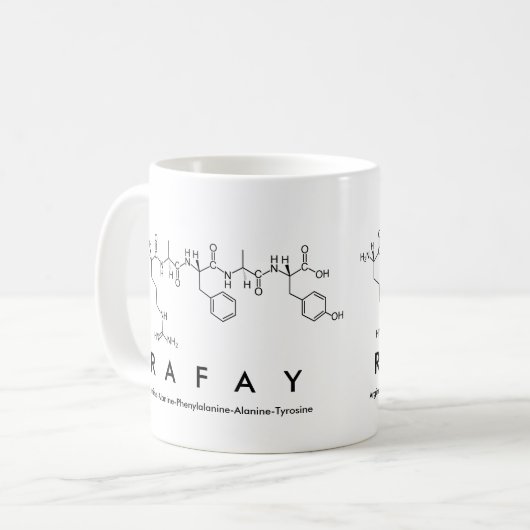 Mug du nom du peptide Rafay (Devant gauche)