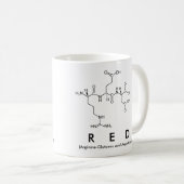 Mug du nom du peptide rouge (Devant droit)