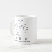 Mug du nom du peptide rouge (Devant gauche)