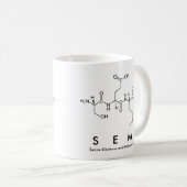 Mug du nom du peptide sem (Devant droit)