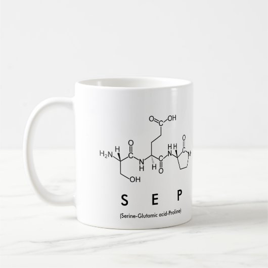 Mug du nom du peptide Sep (Gauche)