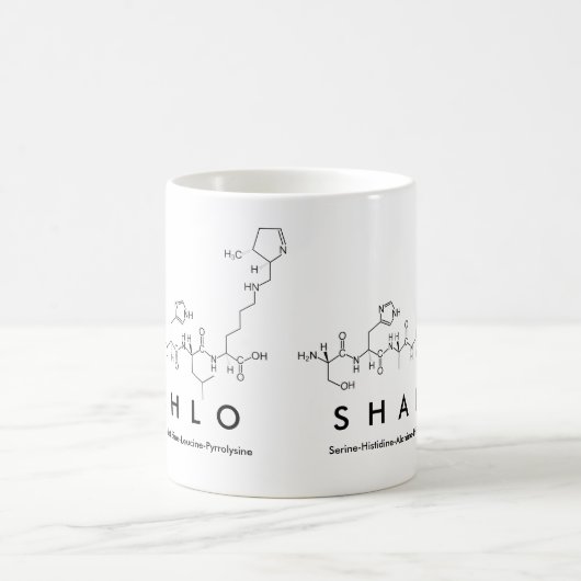 Mug du nom du peptide Shahlo (Centre)