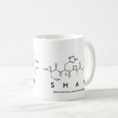 Mug du nom du peptide Shan (Devant droit)