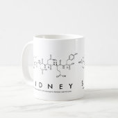 Mug du nom du peptide Sidney (Devant gauche)
