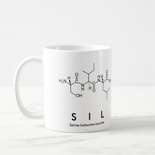 Mug du nom du peptide Sil (Gauche)