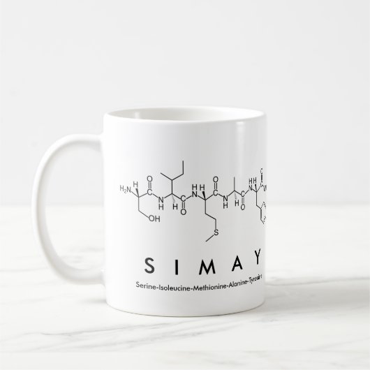 Mug du nom du peptide Simay (Gauche)