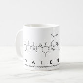 Mug du nom du peptide Valentin (Devant gauche)